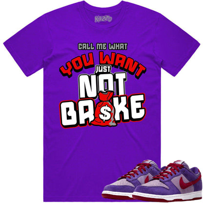 Plum Dunks Shirt - Dunks Sneaker Tees - Not Broke