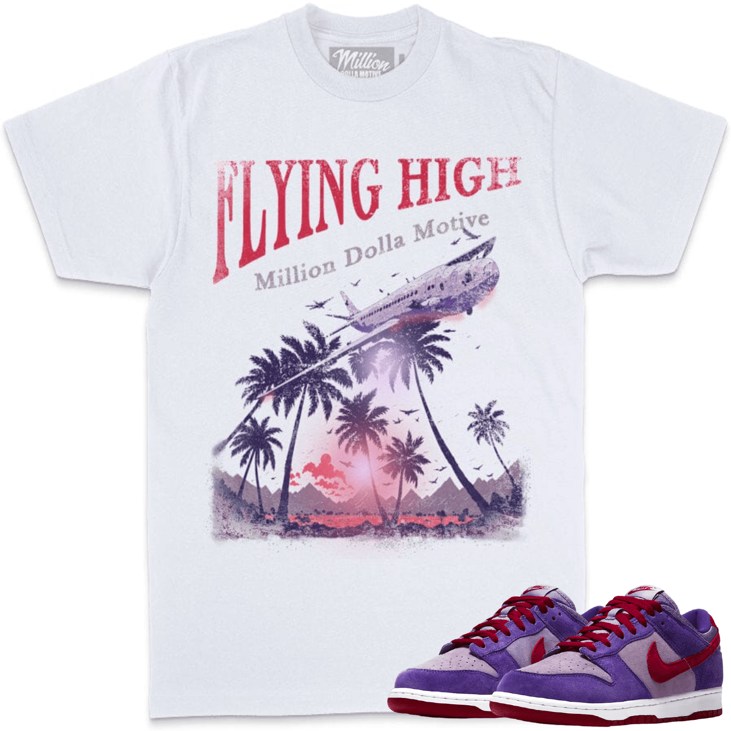 Plum Dunks Shirt - Plum Dunks Sneaker Tees - Flying High