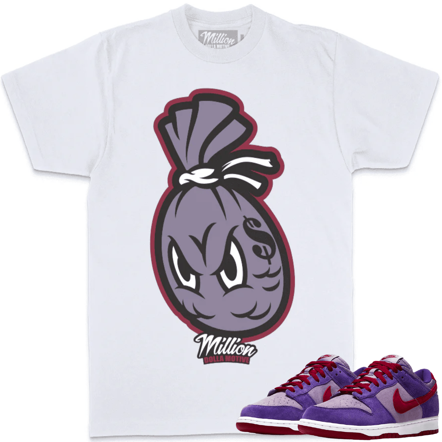 Plum Dunks Shirt - Plum Dunks Sneaker Tees - Money Bag