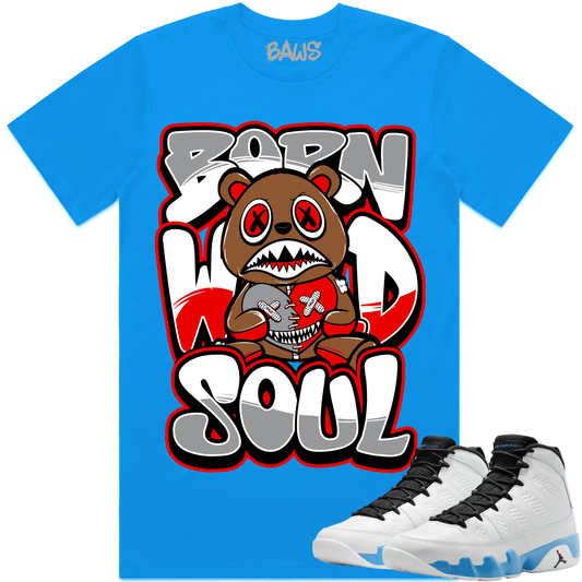 Powder Blue 9s Shirt - Jordan 9 Powder Blue 9s Shirt - Born Wild Baws