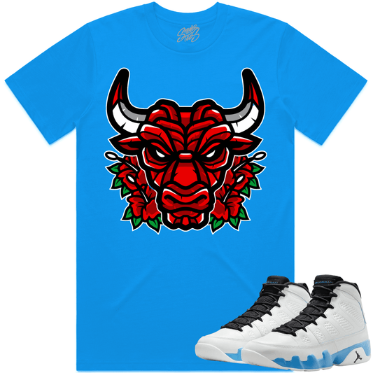 Powder Blue 9s Shirt - Jordan 9 Powder Blue 9s Shirt - Bully Roses