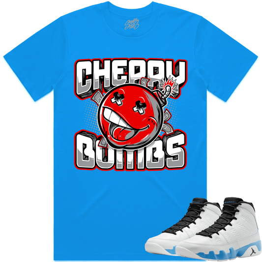 Powder Blue 9s Shirt - Jordan 9 Powder Blue 9s Shirt - Cherry Bombs