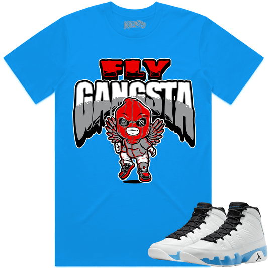 Powder Blue 9s Shirt - Jordan 9 Powder Blue 9s Shirt - Fly Gangsta