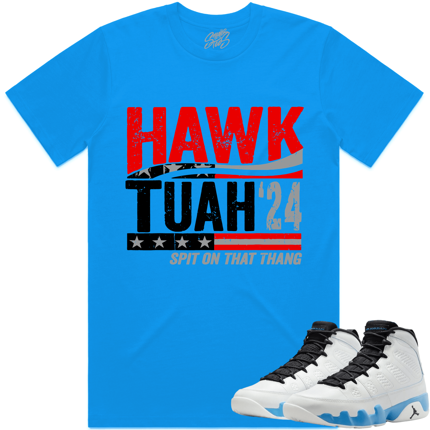 Powder Blue 9s Shirt - Jordan 9 Powder Blue 9s Shirt - Hawk