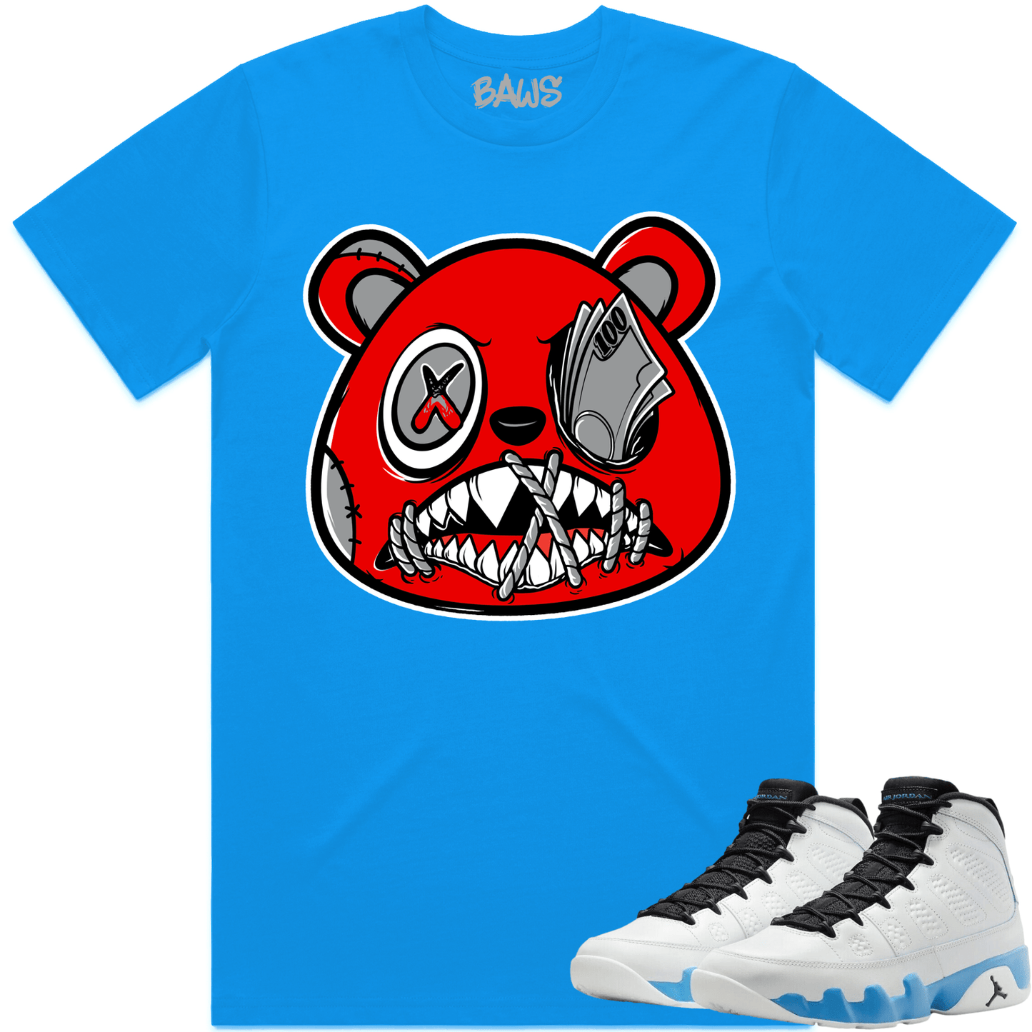 Powder Blue 9s Shirt - Jordan 9 Powder Blue 9s Shirt - Money Talks