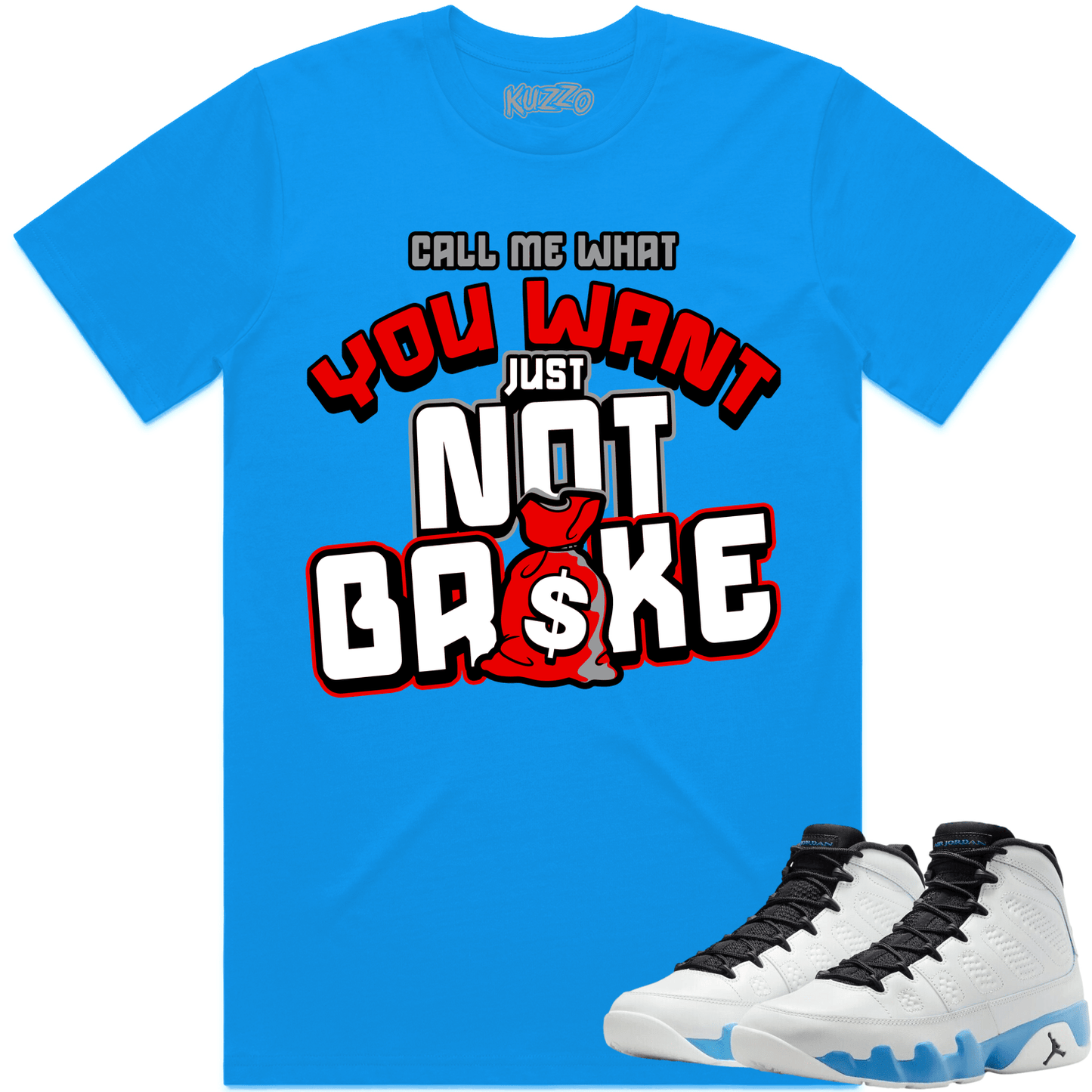 Powder Blue 9s Shirt - Jordan 9 Powder Blue 9s Shirt - Not Broke