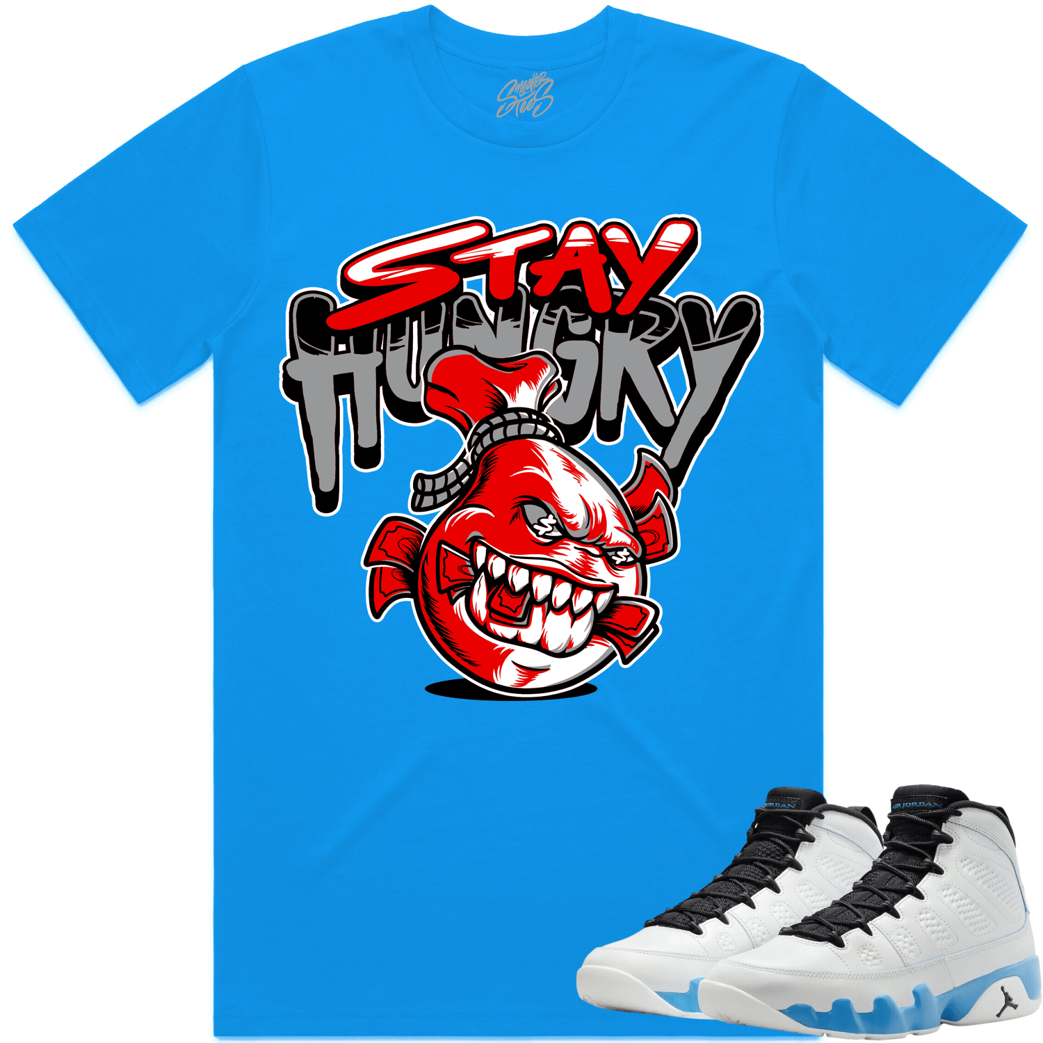 Powder Blue 9s Shirt - Jordan 9 Powder Blue 9s Shirt - Stay Hungry