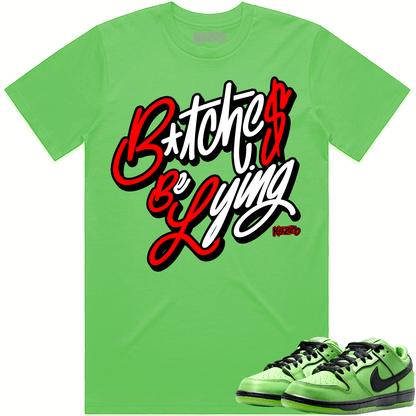 Powerpuff Dunks Shirt - Buttercup Dunks Shirts - Red BBL