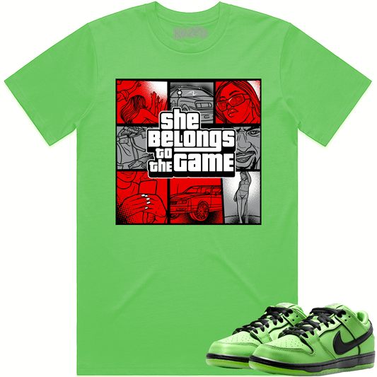 Powerpuff Dunks Shirt - Buttercup Dunks Shirts - Red Game