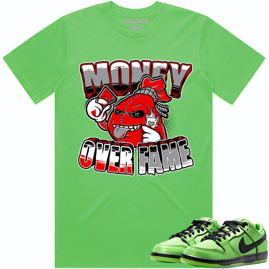 Powerpuff Dunks Shirt - Buttercup Dunks Shirts - Red Money over Fame