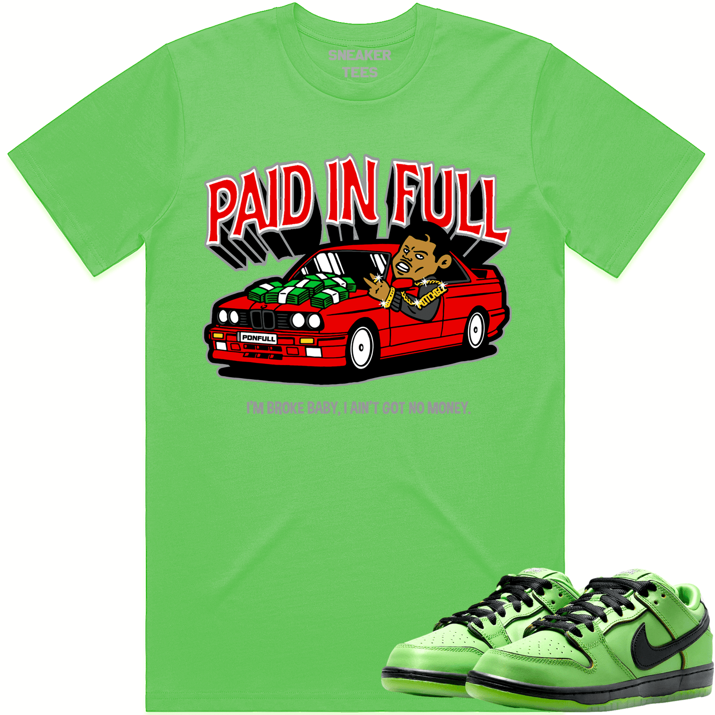 Powerpuff Dunks Shirt - Buttercup Dunks Shirts - Red Paid