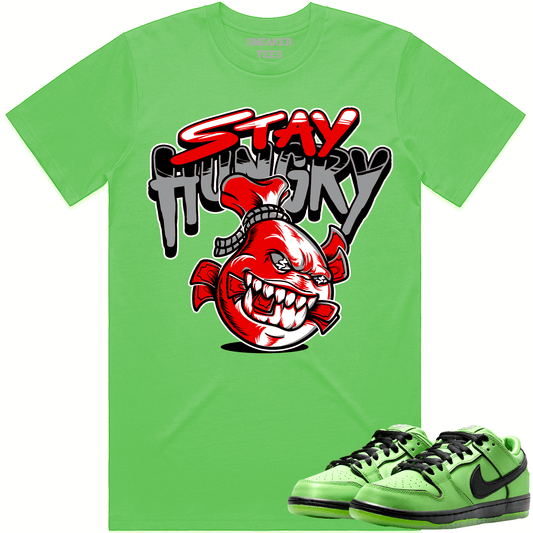 Powerpuff Dunks Shirt - Buttercup Dunks Shirts - Red Stay Hungry