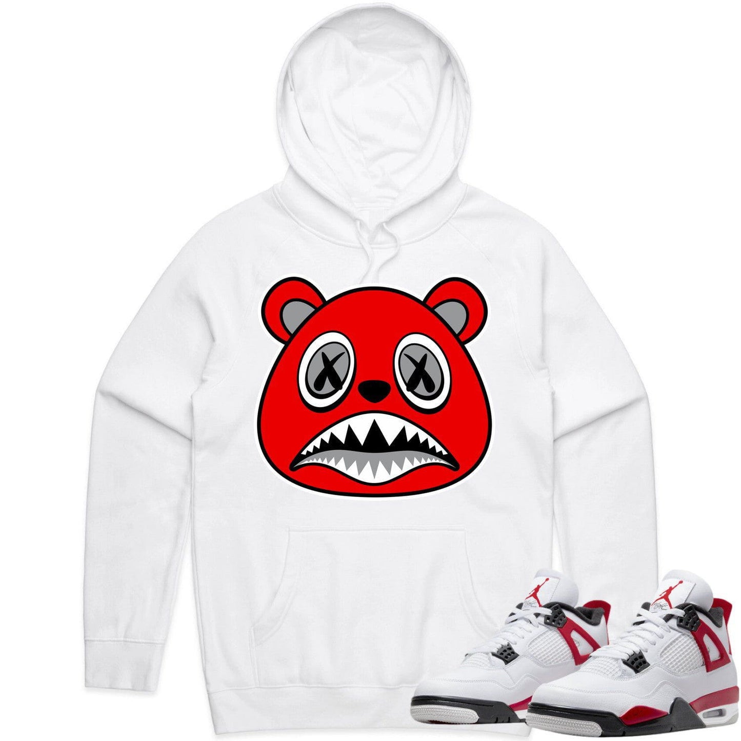 Red Cement 4s Hoodie - Jordan Retro 4 Red Cement Hoodie - Angry Baws