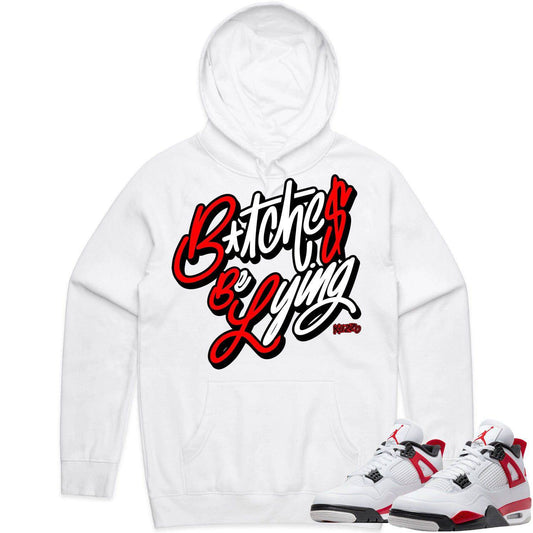 Red Cement 4s Hoodie - Jordan Retro 4 Red Cement Hoodie - BBL