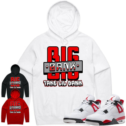 Red Cement 4s Hoodie - Jordan Retro 4 Red Cement Hoodie - Big Bank