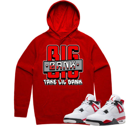 Red Cement 4s Hoodie - Jordan Retro 4 Red Cement Hoodie - Big Bank