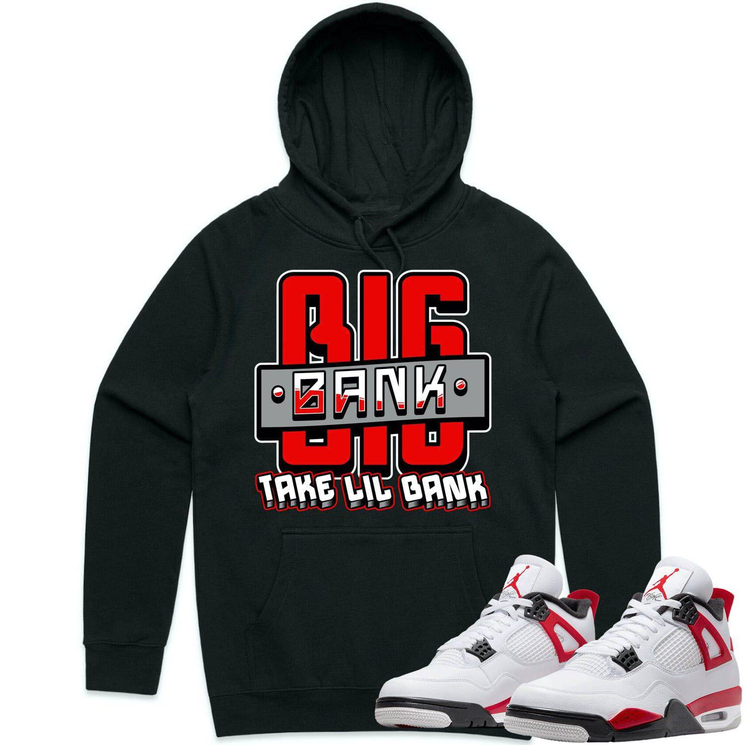 Red Cement 4s Hoodie - Jordan Retro 4 Red Cement Hoodie - Big Bank