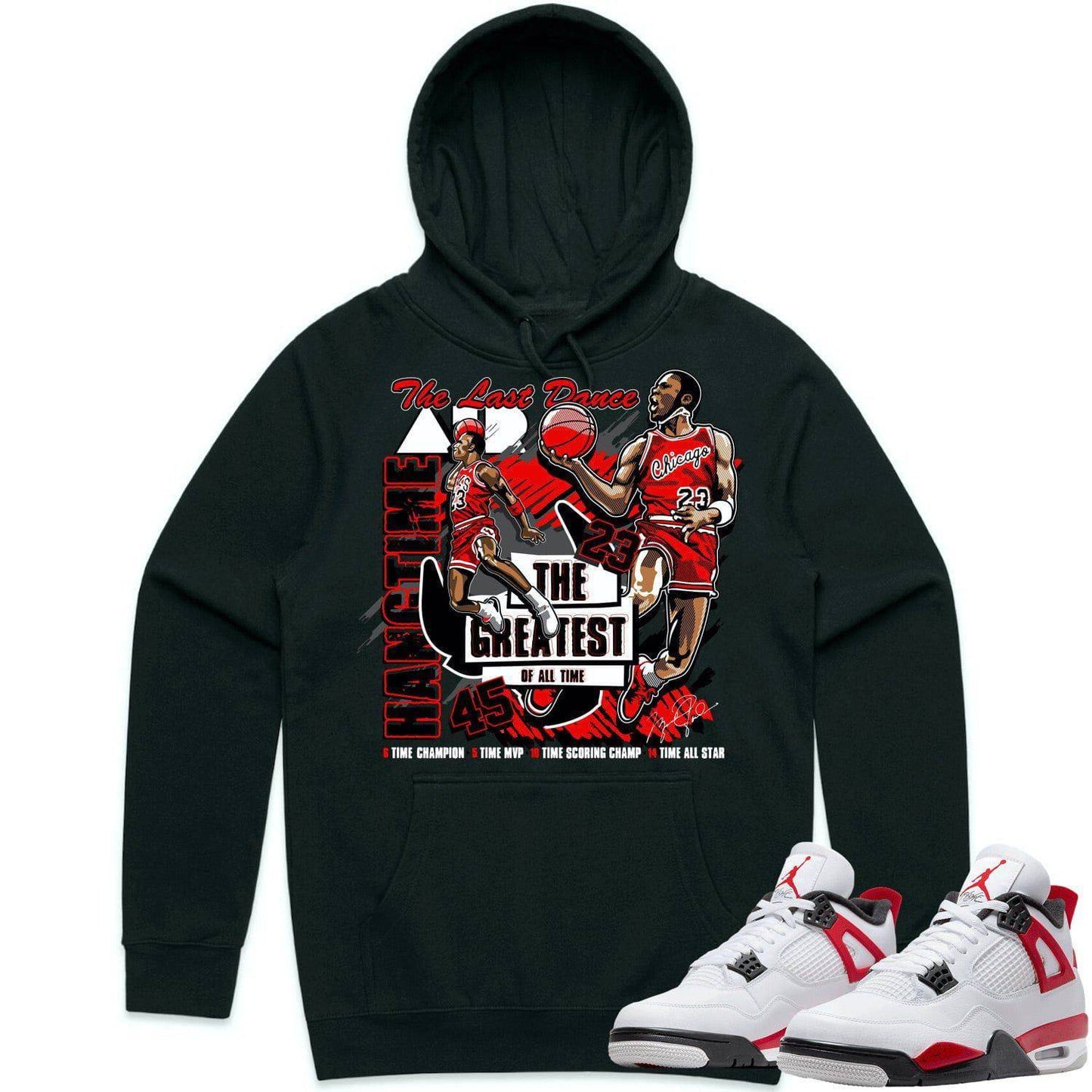 Red Cement 4s Hoodie - Jordan Retro 4 Red Cement Hoodie - Hangtime