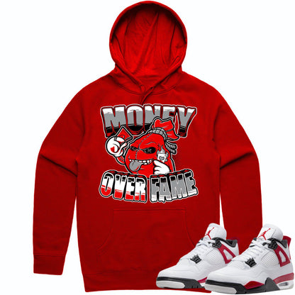 Red Cement 4s Hoodie - Jordan Retro 4 Red Cement Hoodie - Money