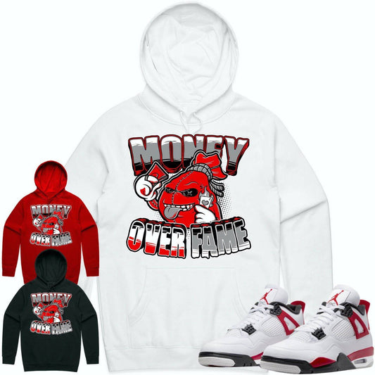 Red Cement 4s Hoodie - Jordan Retro 4 Red Cement Hoodie - Money