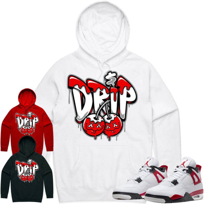 Red Cement 4s Hoodie - Jordan Retro 4 Red Cement Hoodie - Money Drip