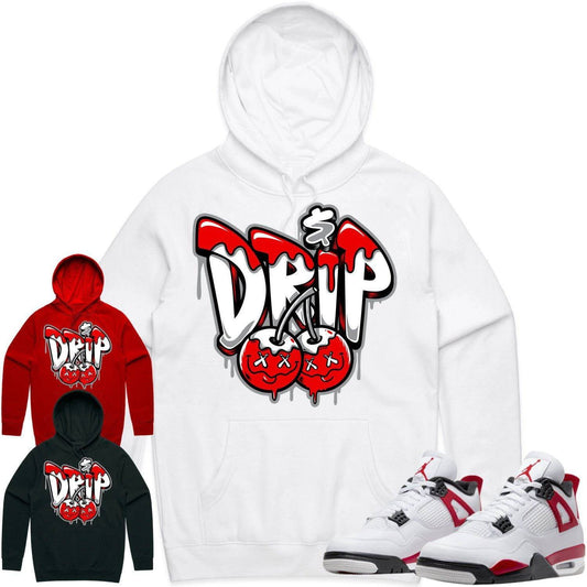 Red Cement 4s Hoodie - Jordan Retro 4 Red Cement Hoodie - Money Drip