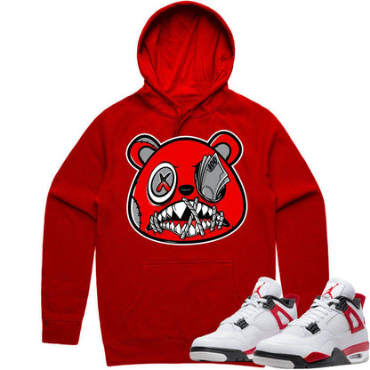 Red Cement 4s Hoodie - Jordan Retro 4 Red Cement Hoodie - Money Talks 