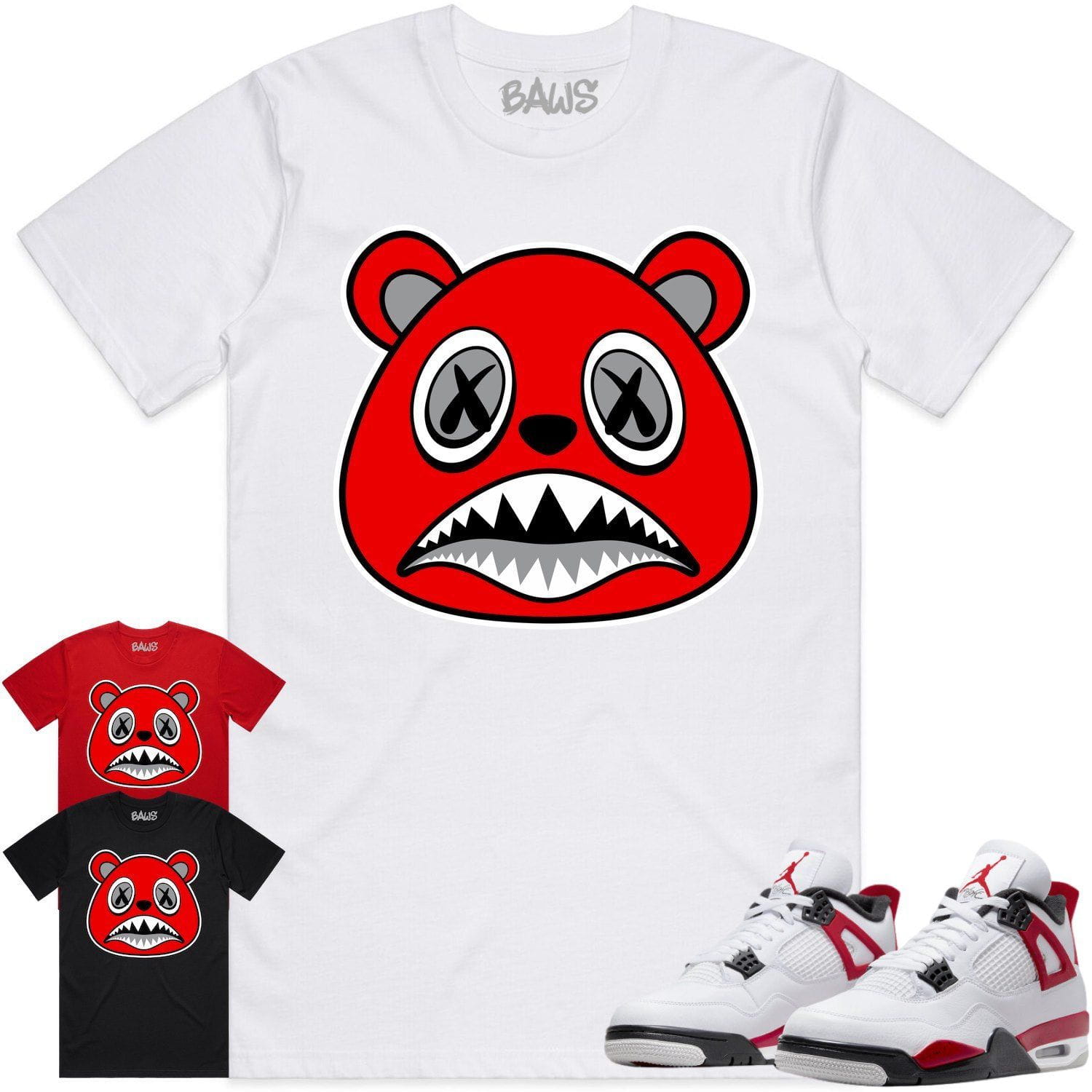 Red Cement 4s Shirt - Jordan Retro 4 Red Cement Shirts - Angry Baws