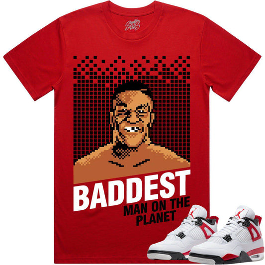 Red Cement 4s Shirt - Jordan Retro 4 Red Cement Shirts - Baddest