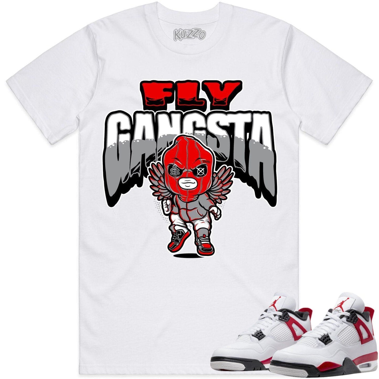 Red Cement 4s Shirt - Jordan Retro 4 Red Cement Shirts - Fly Gangsta
