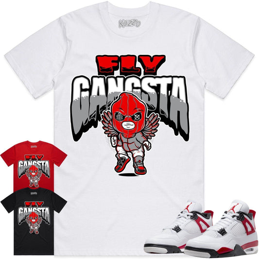 Red Cement 4s Shirt - Jordan Retro 4 Red Cement Shirts - Fly Gangsta