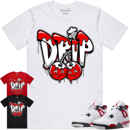 Red Cement 4s Shirt - Jordan Retro 4 Red Cement Shirts - Money Drip