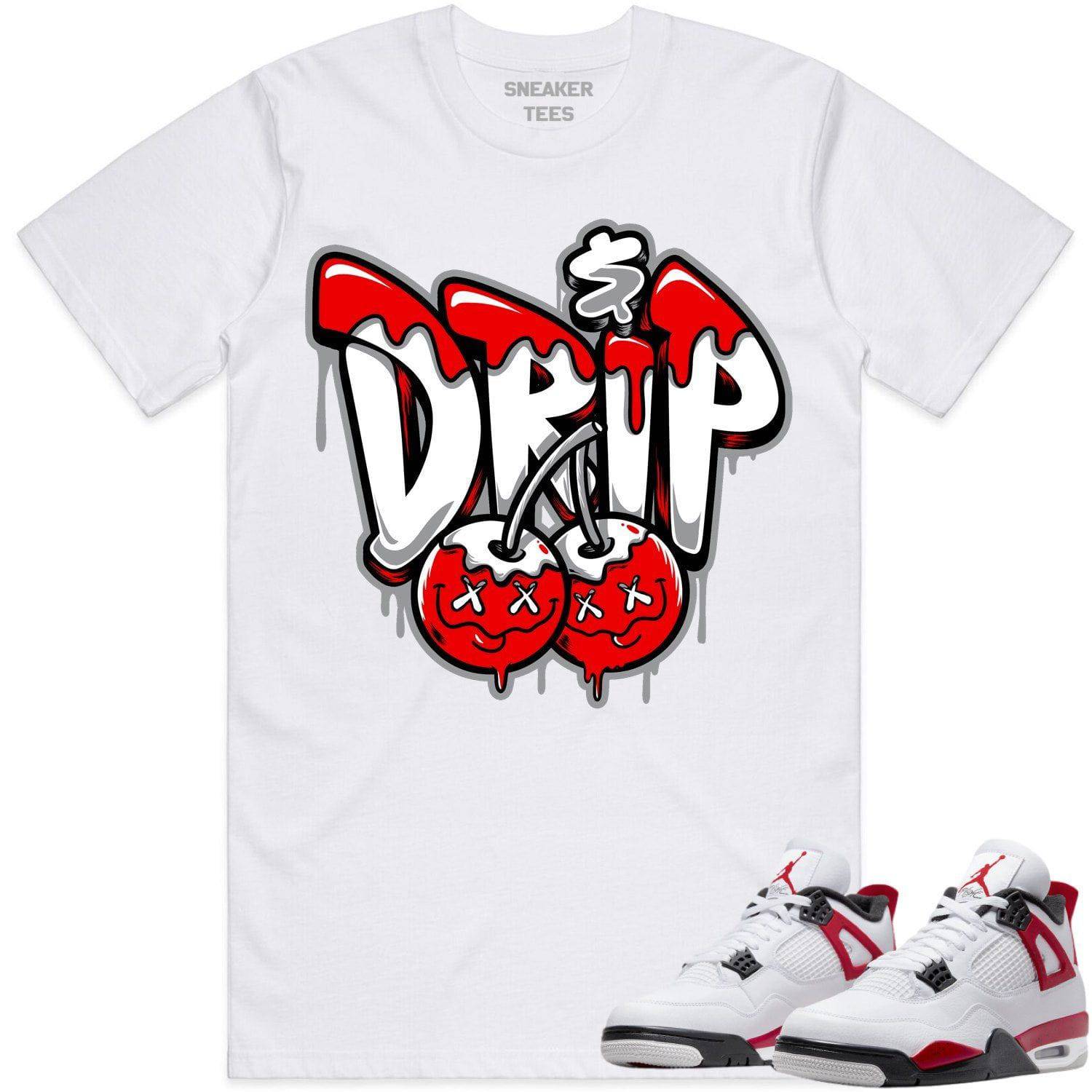 Red Cement 4s Shirt - Jordan Retro 4 Red Cement Shirts - Money Drip