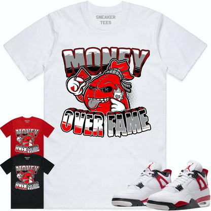 Red Cement 4s Shirt - Jordan Retro 4 Red Cement Shirts - Money Fame