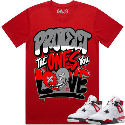 Red Cement 4s Shirt - Jordan Retro 4 Red Cement Shirts - PTOYL