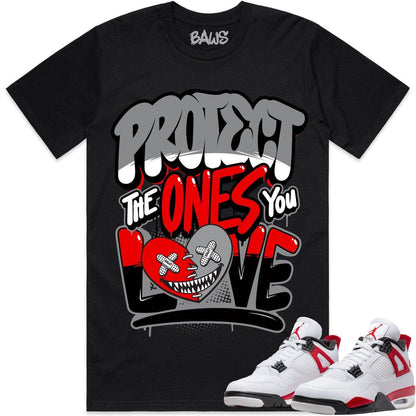 Red Cement 4s Shirt - Jordan Retro 4 Red Cement Shirts - PTOYL