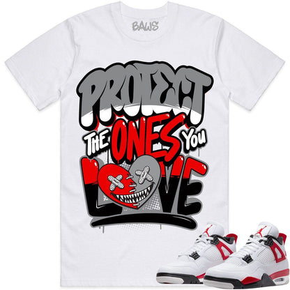 Red Cement 4s Shirt - Jordan Retro 4 Red Cement Shirts - PTOYL