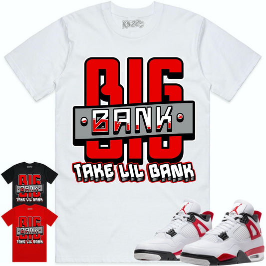 Red Cement 4s Shirt - Jordan Retro 4 Red Cement Shirts - Red Big Bank