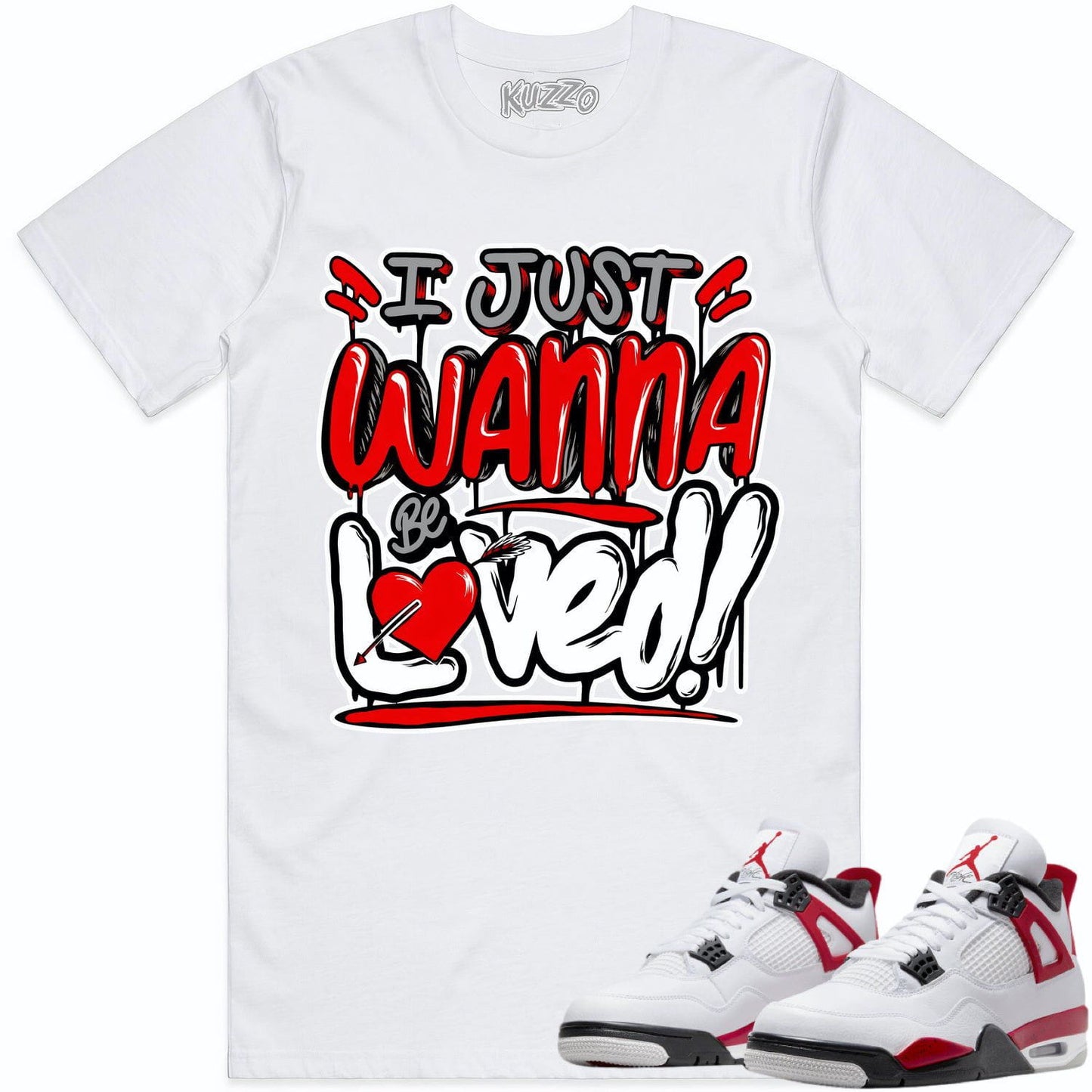 Red Cement 4s Shirt - Jordan Retro 4 Red Cement Shirts - Red Loved