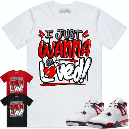 Red Cement 4s Shirt - Jordan Retro 4 Red Cement Shirts - Red Loved
