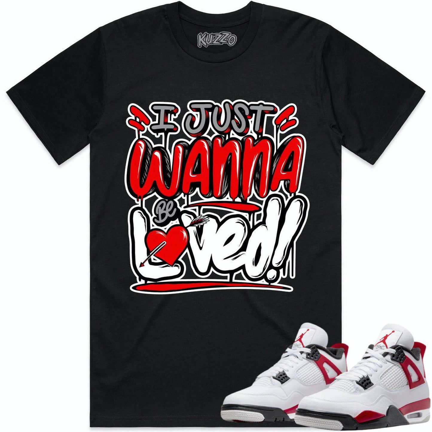 Red Cement 4s Shirt - Jordan Retro 4 Red Cement Shirts - Red Loved