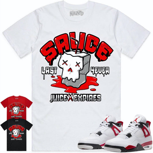 Red Cement 4s Shirt - Jordan Retro 4 Red Cement Shirts - Red Sauce