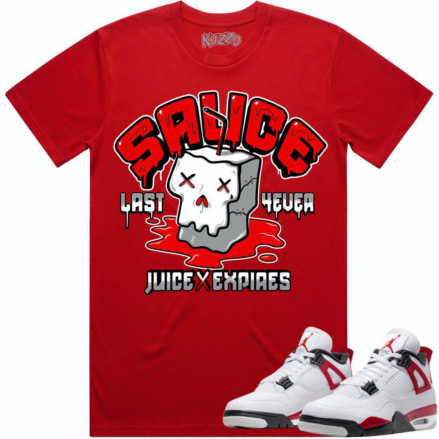 Red Cement 4s Shirt - Jordan Retro 4 Red Cement Shirts - Red Sauce