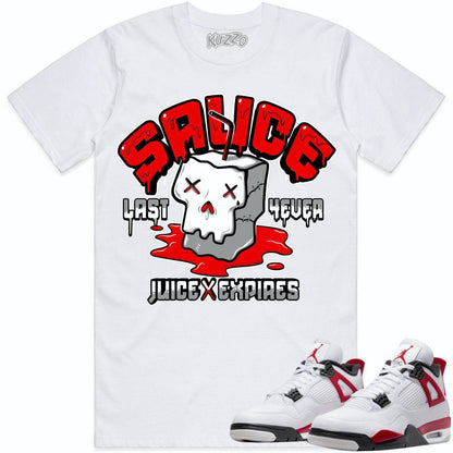 Red Cement 4s Shirt - Jordan Retro 4 Red Cement Shirts - Red Sauce