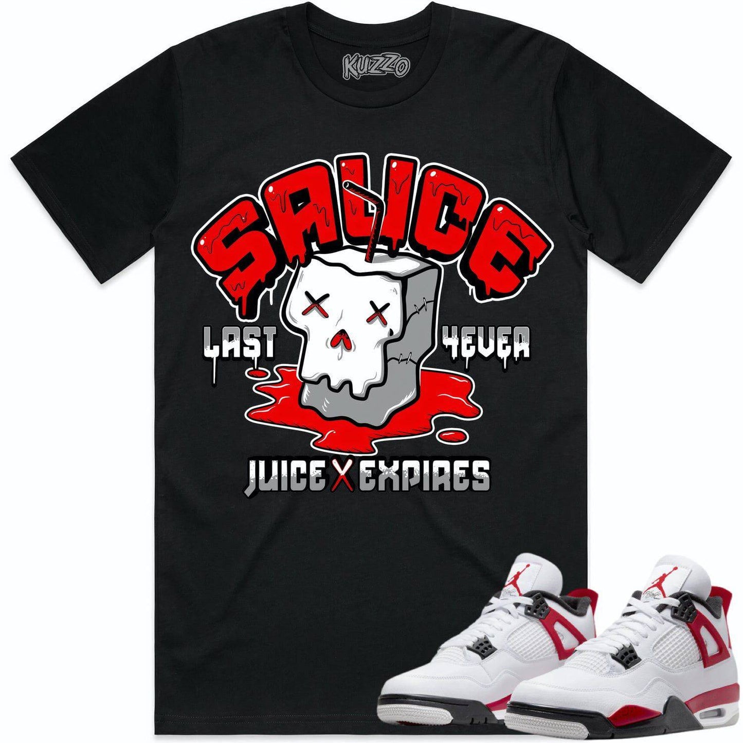 Red Cement 4s Shirt - Jordan Retro 4 Red Cement Shirts - Red Sauce