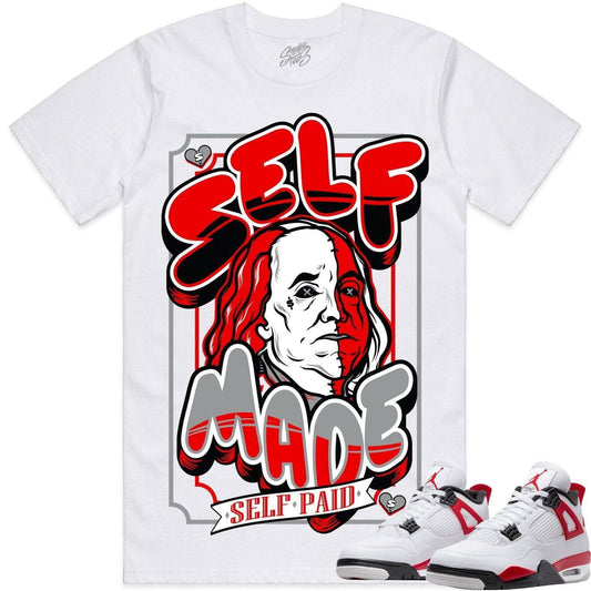 Red Cement 4s Shirt - Jordan Retro 4 Red Cement Shirts - Self Made