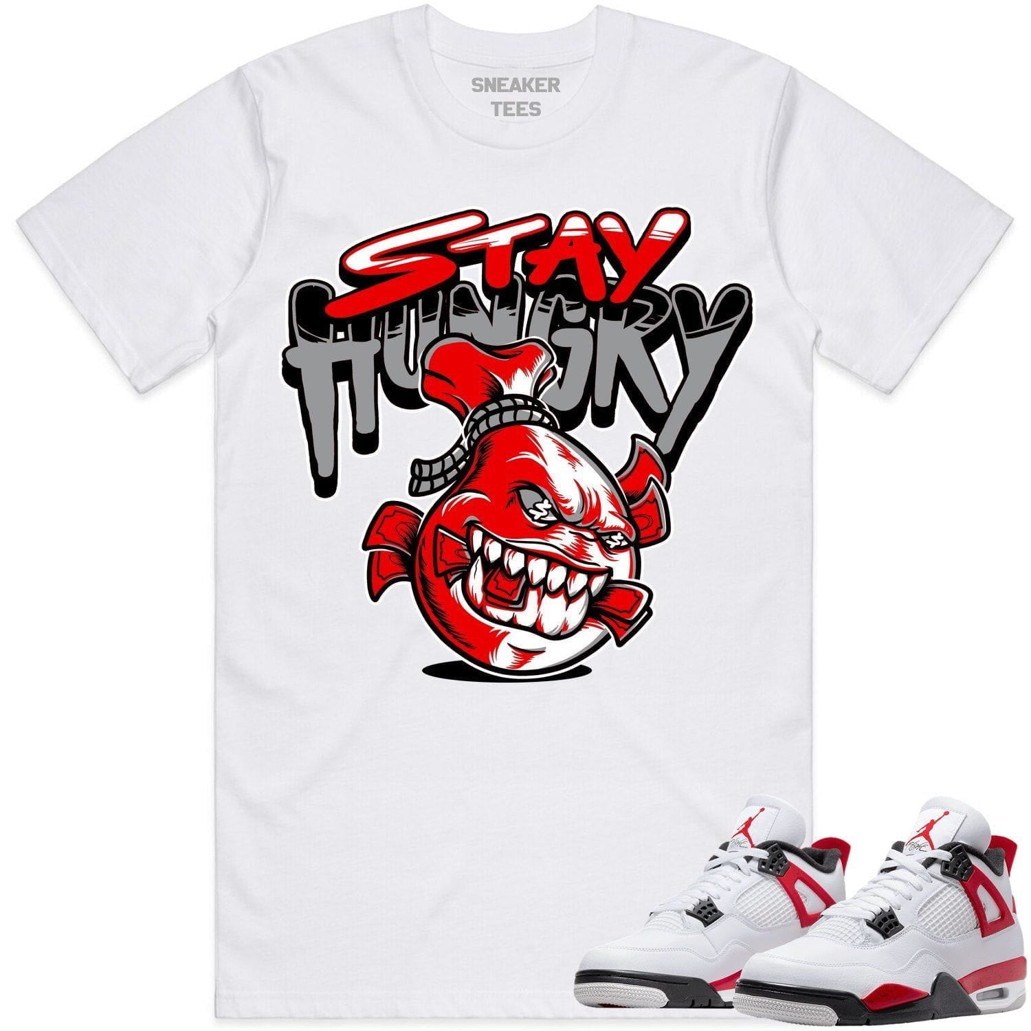 Red Cement 4s Shirt - Jordan Retro 4 Red Cement Shirts - Stay Hungry