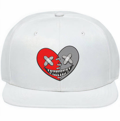 Red Cement 4s Snapback Hat - Jordan 4 Cement Hats - Heart