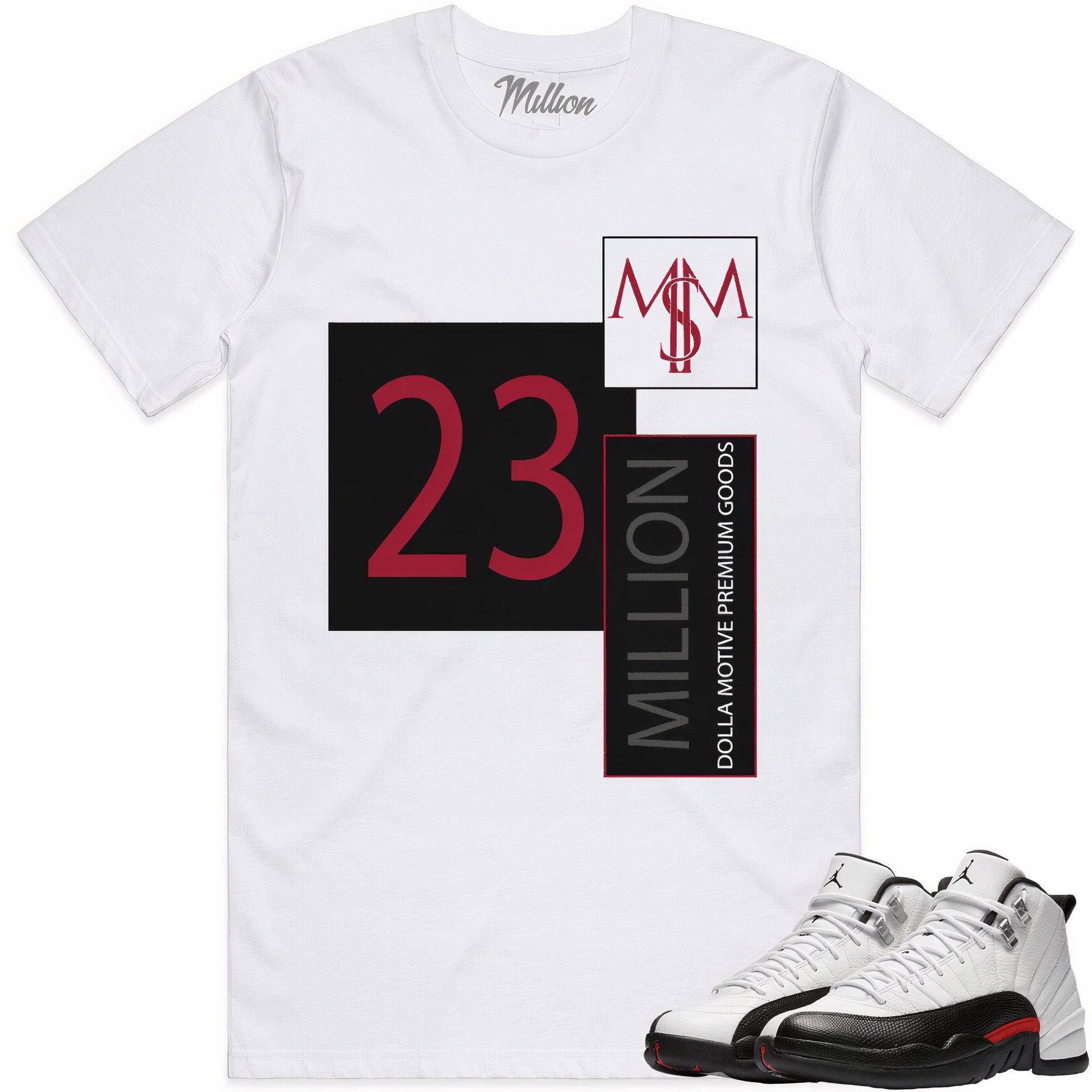 Red Taxi 12s Shirt - Jordan 12 Red Taxi 12s Sneaker Tees - M$M