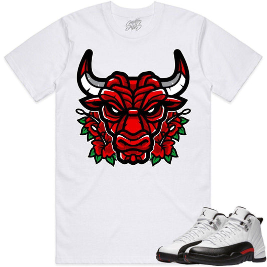 Red Taxi 12s Shirt - Jordan Retro 12 Red Taxi Shirts - Bully Roses